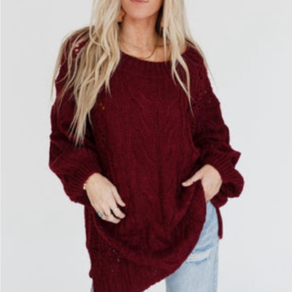 Three Bird Nest Sweaters - Golden hour bubble sleeve sweater dress ♥️ NWT ✨